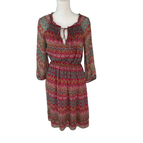 Diane Von Furstenberg Dresses & Skirts - DVF Diane Von Furstenberg Dress Parry Silk Blouson Peasant 2 Pink Floral
